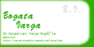 bogata varga business card